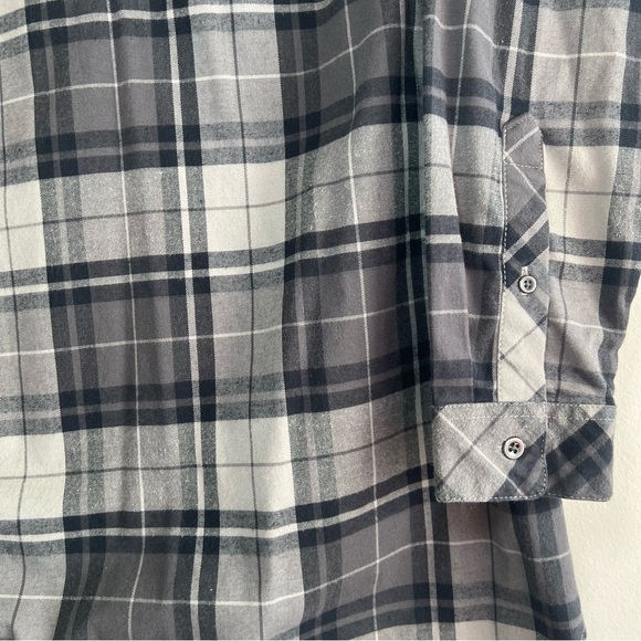 Cabela's Shirt Grey Plaid Tunic Pullover Woman’s Large Outdoors Casual Cotton - Picture 6 of 13